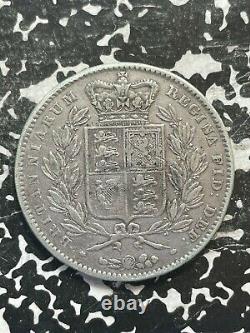 1847 Great Britain 1 Crown Lot#JM2831 Large Silver Coin! Old Cleaning