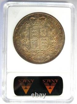 1847 Great Britain England UK Victoria Crown Coin Certified ANACS XF45 (EF45)