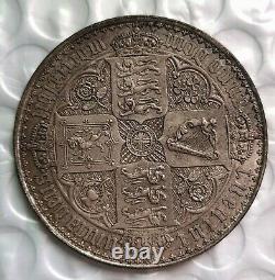 1847, Great Britain, Queen Victoria. Rare Proof Silver Gothic Crown