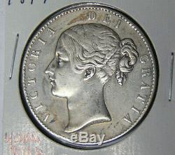 1847 Great Britain Silver Crown Victoria Young Head VF/XF Details (41319)