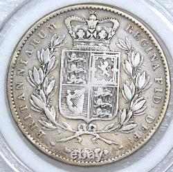 1847 Great Britain Young Victoria Silver Crown VF Some Luster in Airtight #381G