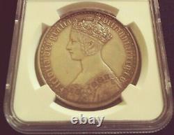 1847 NGC PF 58 UN DEC Great Britain Crown Gothic Type Silver Coin