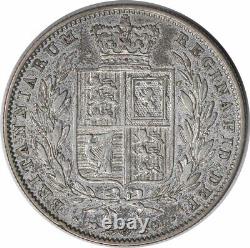 1850 Great Britain 1/2 Crown KM740 VF Uncertified #923