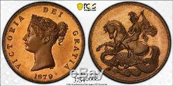 1879 GREAT BRITAIN MEDAL (X#83a) FANTASY 1 CROWN PCGS PR63 ONLY 3 FINER (DR)