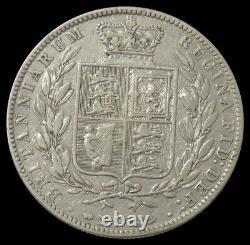 1882 Silver Great Britain 1/2 Crown Queen Victoria Young Head Coin Very Fine