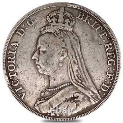 1887-1892 Great Britain 1 Crown Victoria Jubilee Silver Coin Cull ASW 0.8409 oz