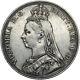 1887 Crown Victoria British Silver Coin Very Nice