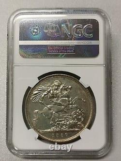 1887 Great Britain England UK Victoria Crown 5 Shillings NGC AU58 with Pedigree
