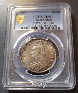 1887 Great Britain Half Crown Victoria Jubilee Bust PCGS MS 61