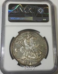 1887 Gt Britain Jubilee Crown Better Grade NGC Graded MS61 Nice Original Coin