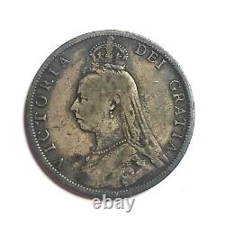1888 Great Britain Queen Victoria Jubilee Double Florin Silver Coin Circulated