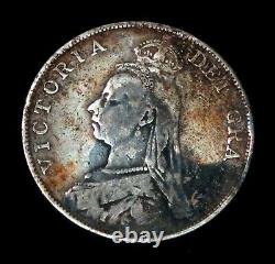 1888 Great Britain Queen Victoria Jubilee Double Florin Silver Coin Circulated