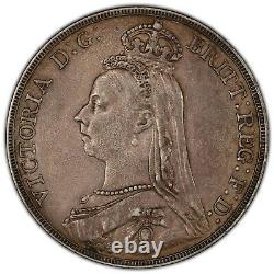 1888 Great Britain Silver Crown Narrow Date S-3921 VICTORIA PCGS AU53 KM# 765