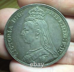 1888 Great Britain silver crown-scarce coin in great condition