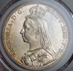 1889, Great Britain, Queen Victoria. Silver Jubilee Bust Crown. PCGS MS-62