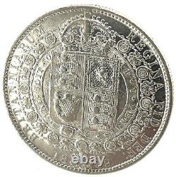 1889 Great Britain Victoria Jubilee Head Half Crown Silver Coin Km #764