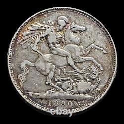 1890 Great Britain Crown Rainbow Toned
