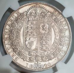 1890, Great Britain, Queen Victoria. Proof-Like Silver ½ Crown Coin. NGC MS63(+)