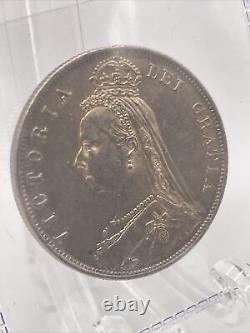 1890 Victoria Half Crown Uncirculated (British) Rare Date in Condition