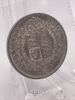 1890 Victoria Half Crown Uncirculated (British) Rare Date in Condition