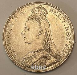 1891 Great Britain Victoria Jubilee Head Silver Crown Km#-765 Ngc Unc-details
