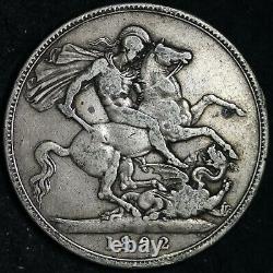 1892 Great Britain 1 Crown Silver CHOICE XF FREE SHIPPING E399 KNT