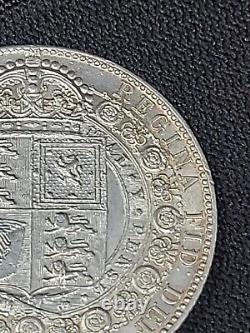 1892 Great Britain Victoria Silver Half Crown -Excellent