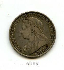 1893 Great Britain Queen Victoria Silver Crown Coin