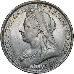 1893 LVI Crown Victoria British Silver Coin Very Nice