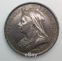 1893 LVI Old Head Victoria Great Britain Crown Nice Tone Totally Original Coin