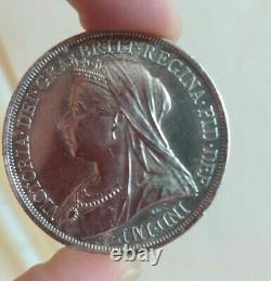1893 LVI Victorian Old Head Silver Crown In Near Mint To Mint Condition