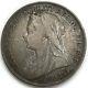 1894 Lvii Great Britain 1 Crown Queen Victoria Mature Bust Coin Condition Fine+