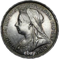 1894 LVIII Crown Victoria British Silver Coin V Nice
