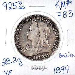 1894-LXIII Great Britain Crown Silver Coin (Very Fine) KM# 783