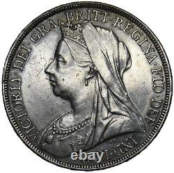 1896 LX Crown Victoria British Silver Coin V Nice