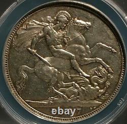 1897 Great Britain Crown LXI==ANACS AU-53 KM-783=Cat. $300-$710 ==FREE SHIPPING