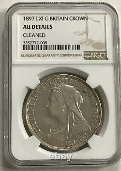 1897 LXI Great Britain Silver Crown Ngc Au Details