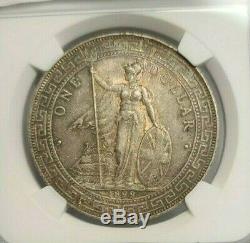 1899 Great Britain Silver Trade Dollar T$1 Ngc Au 55 Scarce Original Surfaces