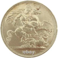 1900 Queen Victoria. 925 Silver Crown Great Britain Coin # 0616