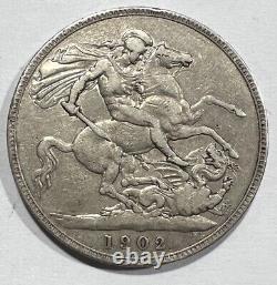 1902 Great Britain 1 Crown Silver Coin