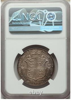 1902 Great Britain Edward VII 1/2 half Silver Crown Matte Proof coin NGC PF62