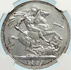 1902 Great Britain UK King EDWARD VII Silver MATTE PROOF CROWN NGC i84424
