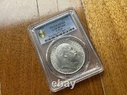 1902 UK Great Britain King Edward VII Crown Silver Coin PCGS MS63 Gem BU