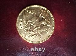 1907 Great Britain half sovereing GOLD coin Edward Vll circulated
