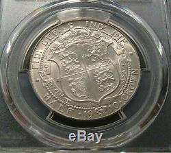 1910 Great Britain Silver Half 1/2 Crown Edward VII PCGS MS63