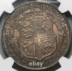 1915 NGC MS 64 1/2 Crown George V Great Britain Sterling Silver Coin (24050103C)