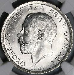 1918 NGC MS 64 1/2 Crown George V Great Britain Sterling Silver Coin (23033002C)