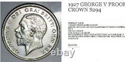 1927 George V Proof Crown S294 Gem