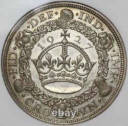 1927 NGC PF 62 George V Crown Great Britain Proof Wreath Silver Coin (22050603C)