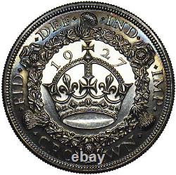 1927 Proof Wreath Crown George V British Silver Coin Superb